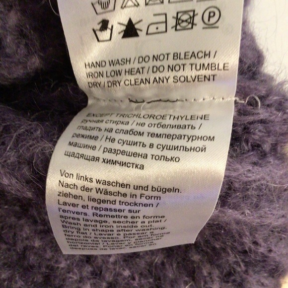 Luisa Cerano Mohair blend  oversized sweater Sz 16 Purple Casual Quiet Luxury - Picture 6 of 9